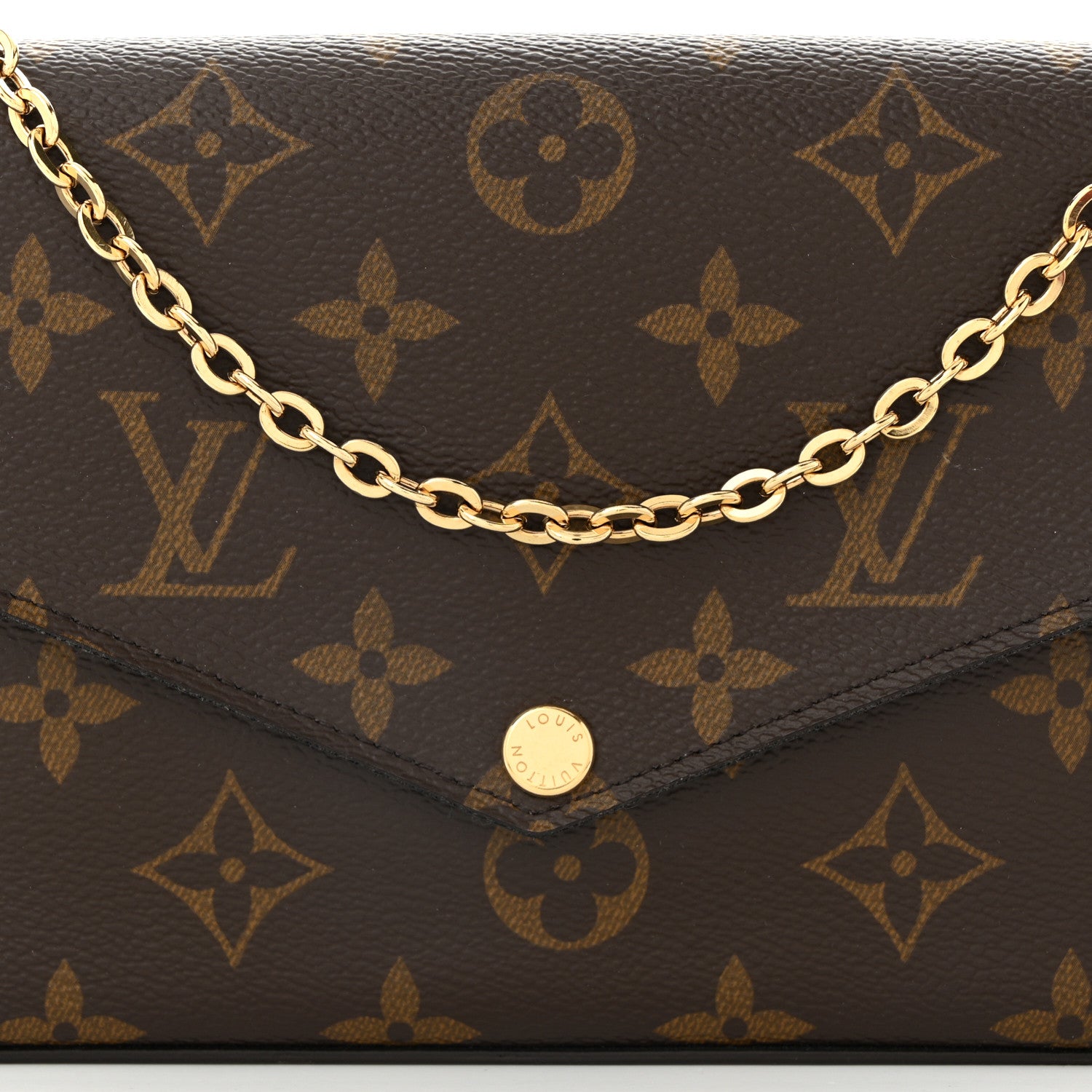 Louis Vuitton Monogram Pochette Felicie Chain Wallet Fuchsia 9 of 12