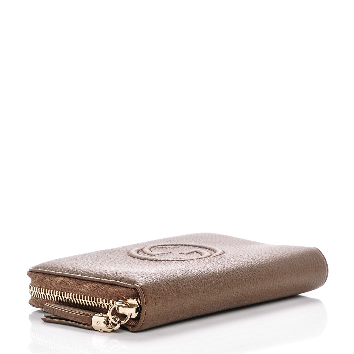Gucci Calfskin Medium Soho Zip Around Wallet Maple Brown 4 of 6