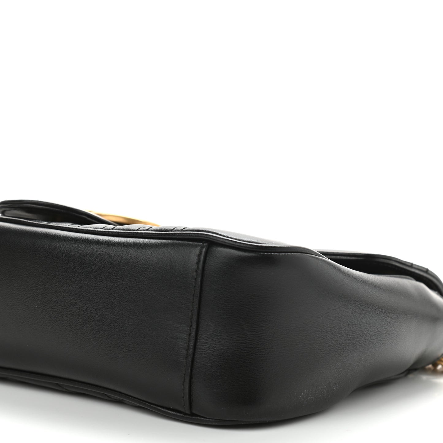 Calfskin Matelasse Small GG Marmont Shoulder Bag Black