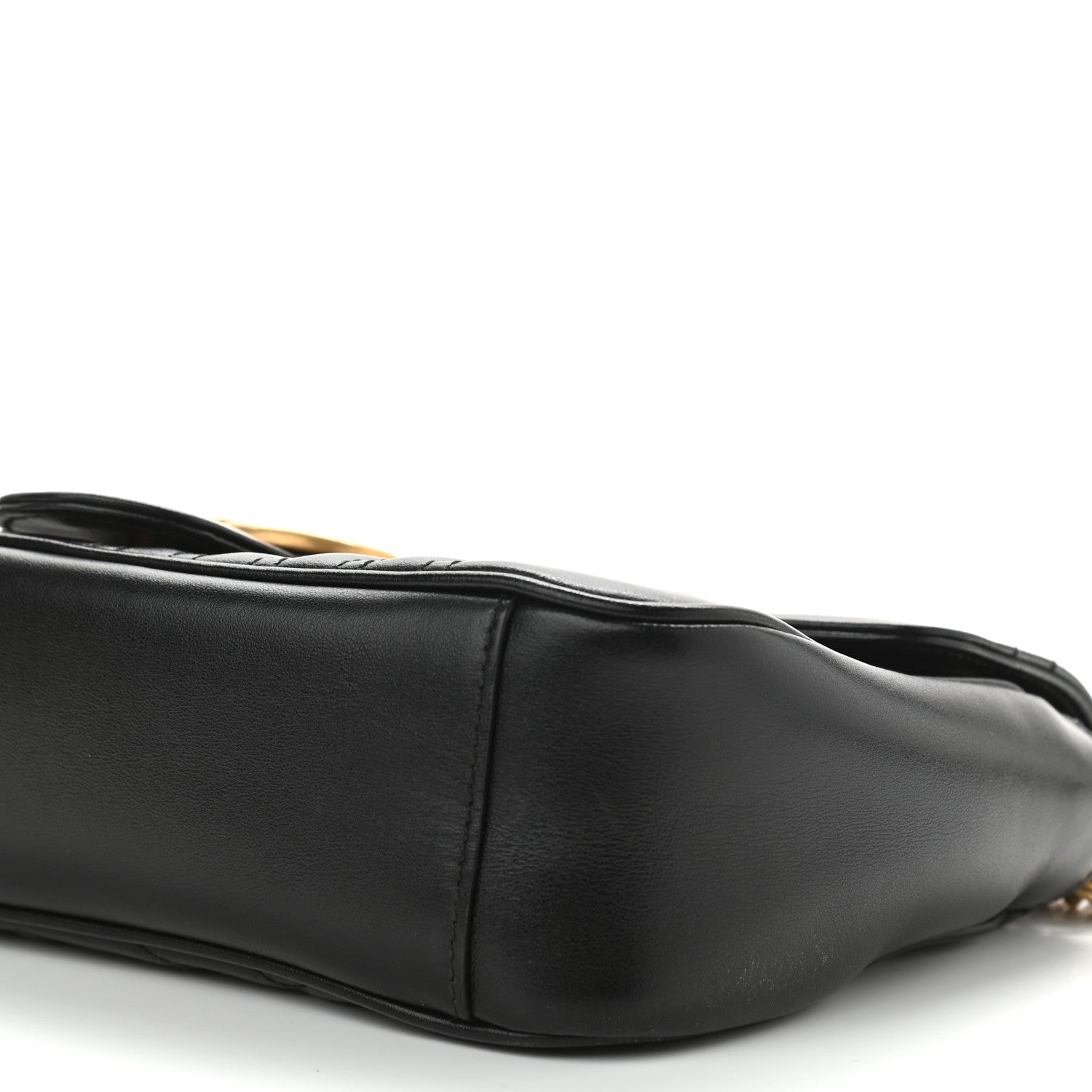 Gucci Calfskin Matelasse Small GG Marmont Shoulder Bag Black 10 of 15