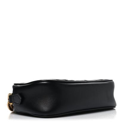 Gucci Calfskin Matelasse Small GG Marmont Chain Shoulder Bag Black 4 of 10