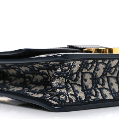 Christian Dior Oblique 30 Montaigne Flap Bag Blue 9 of 11