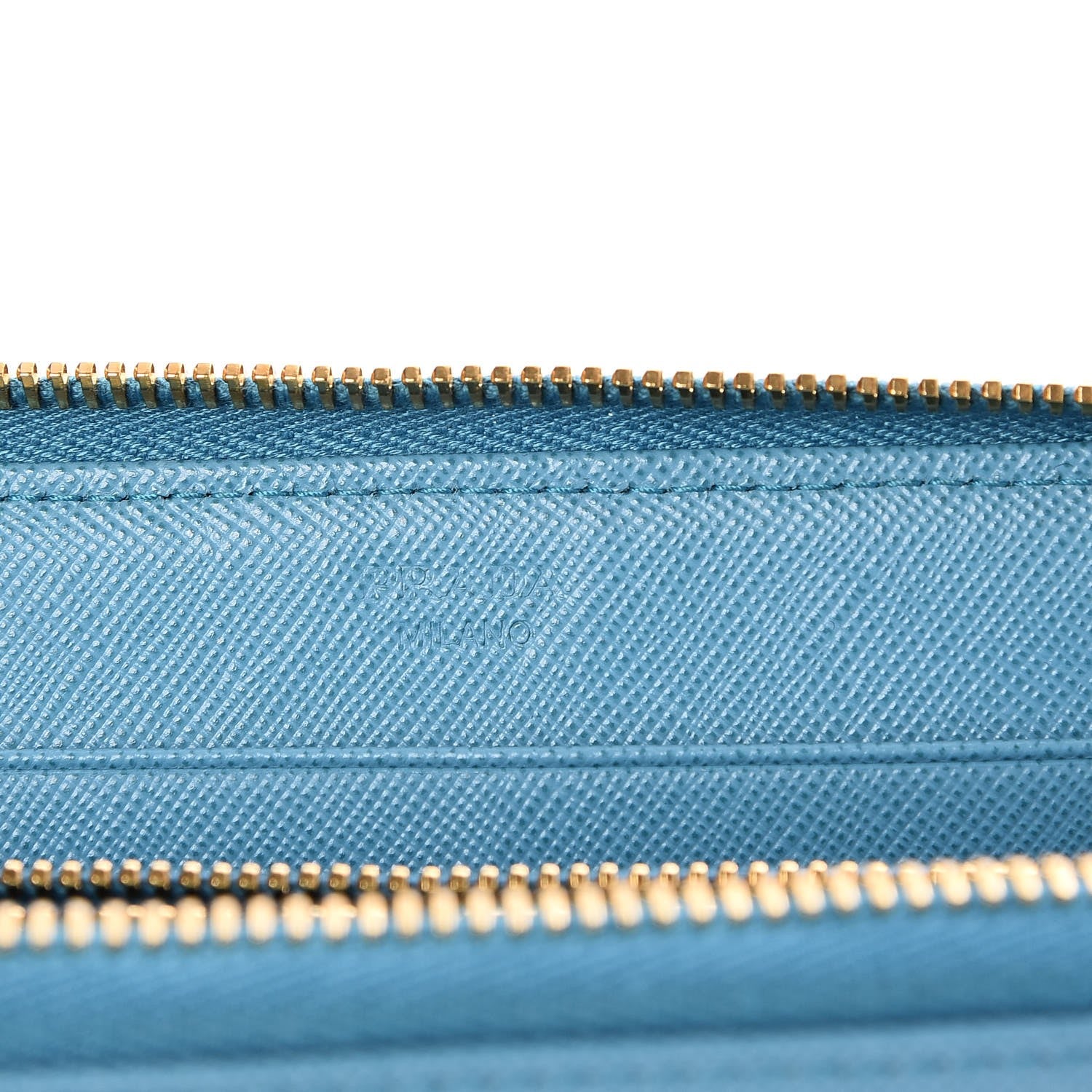 Prada Saffiano Metal Zip Around Wallet Voyage 6 of 9