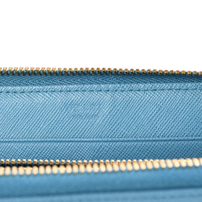Prada Saffiano Metal Zip Around Wallet Voyage 6 of 9