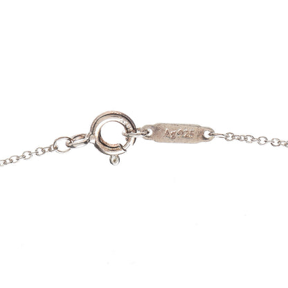 Tiffany Sterling Silver Diamond Small Daisy Key Pendant Necklace 5 of 6
