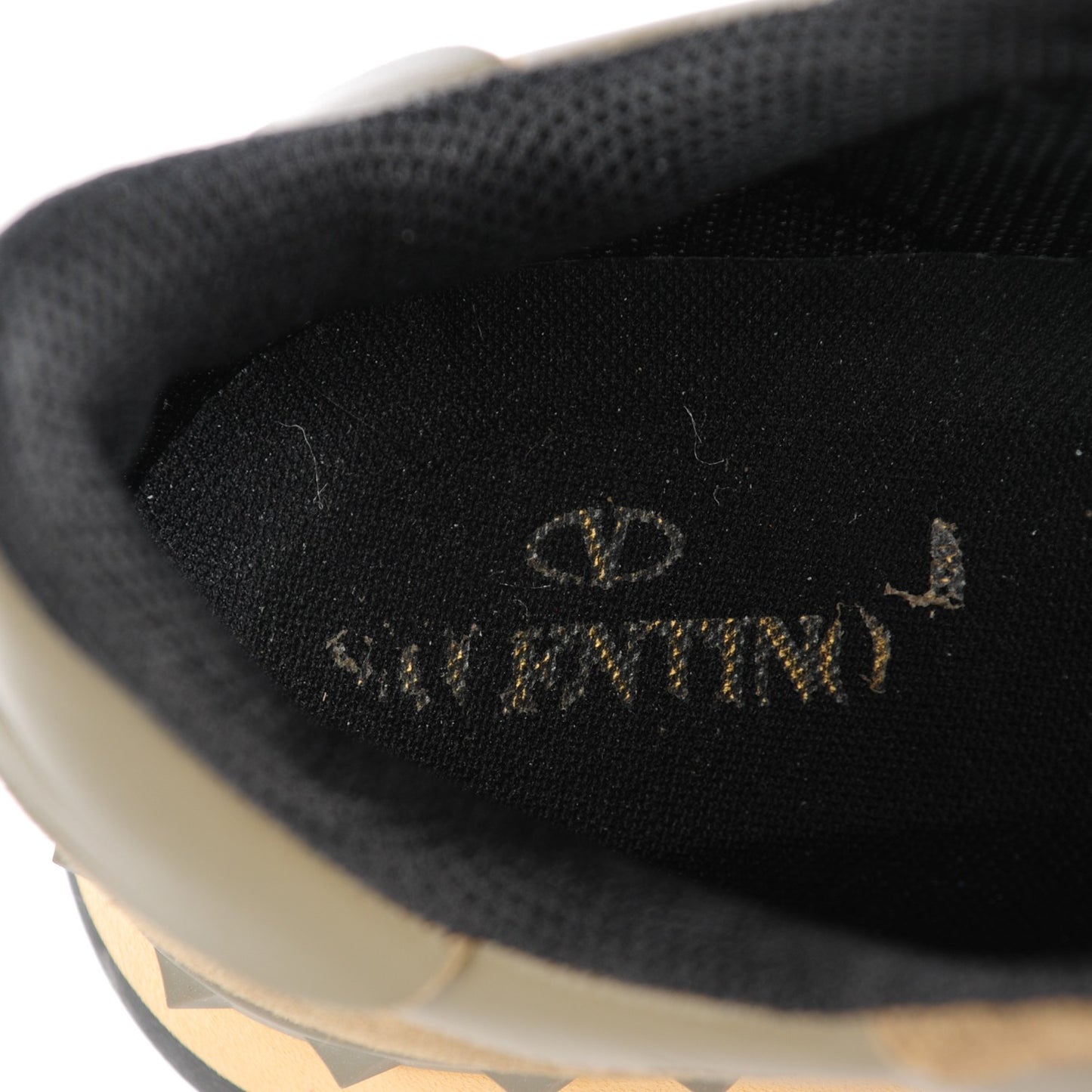 Calfskin Suede Rockstud Sneakers 39 Army Green