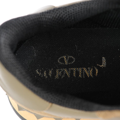 Valentino Garavani Calfskin Suede Rockstud Sneakers 39 Army Green 8 of 9