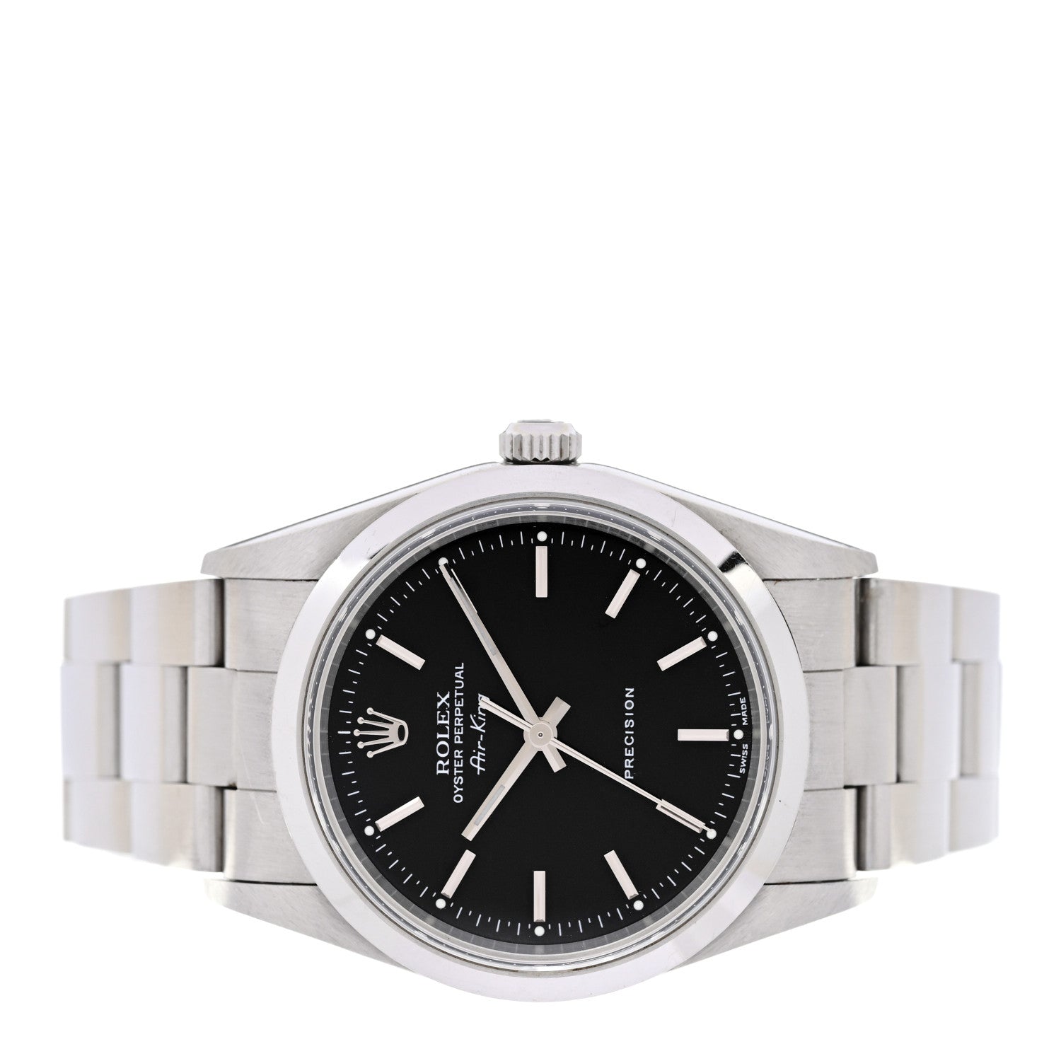 Rolex Stainless Steel 34mm Air-King Oyster Perpetual Precision Watch Black 14000M 2 of 4