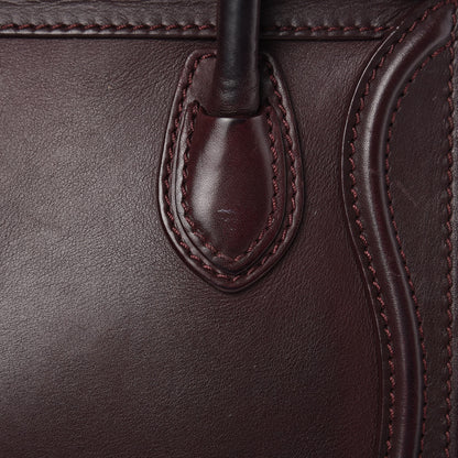 Celine Smooth Calfskin Nano Luggage Burgundy 12 of 32