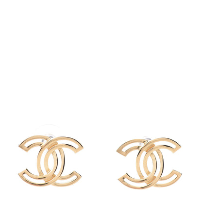 Chanel Metal Obazine CC Earrings Gold 1 of 6
