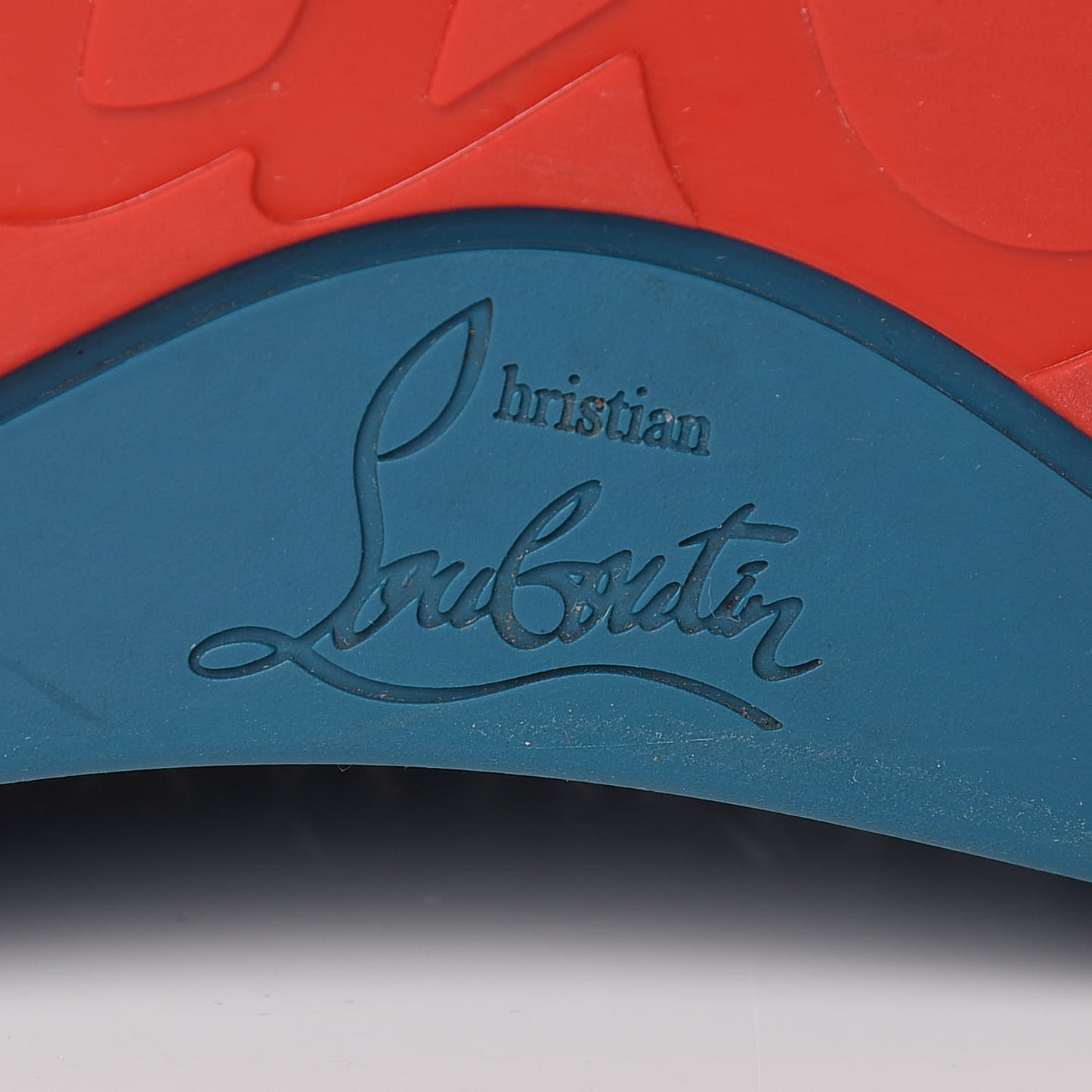 CHRISTIAN LOUBOUTIN Veau Velours Mens Louis Orlato Flat Spikes Sneakers 43.5 Amazonia