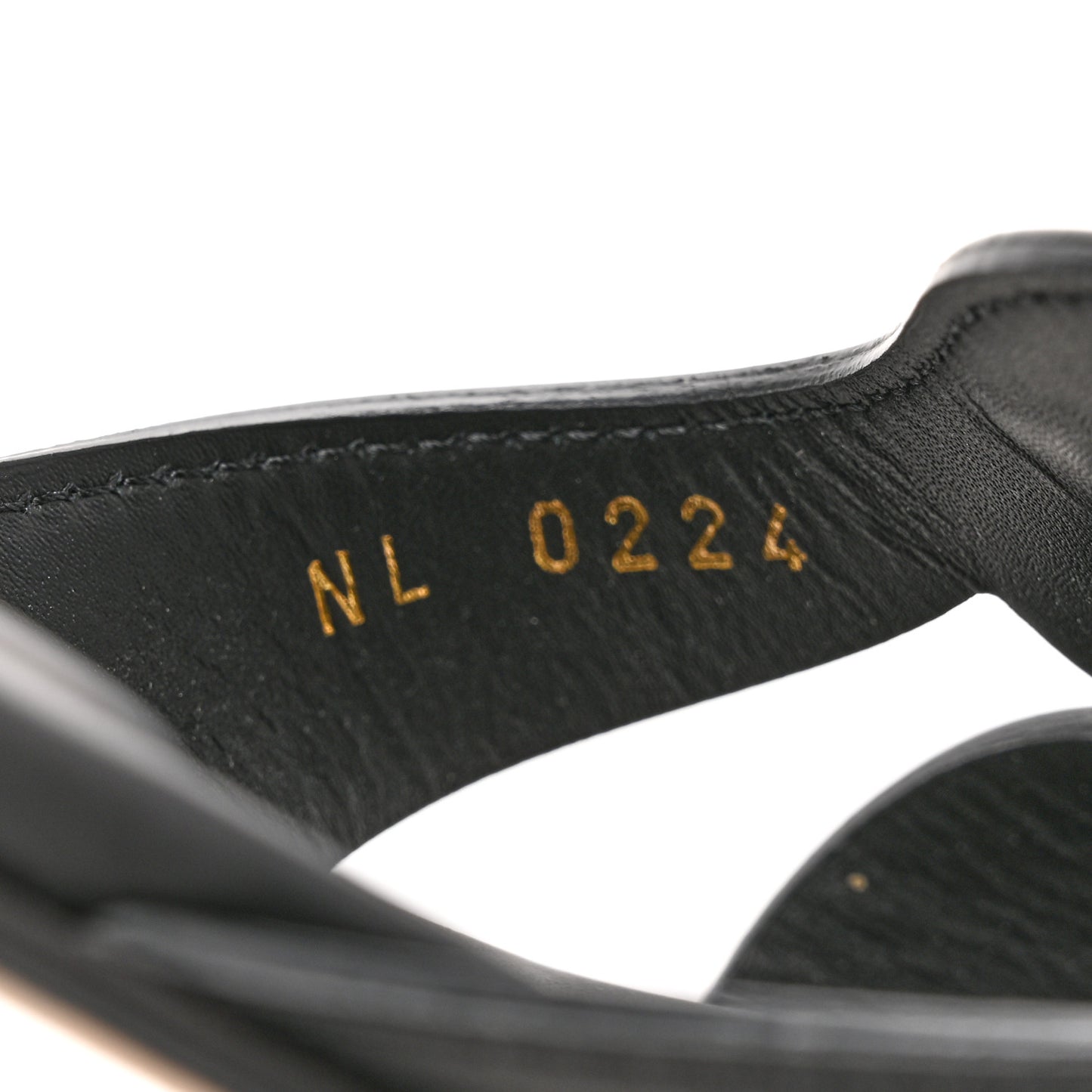 Calfskin LV Isola Flat Sandals 38 Black