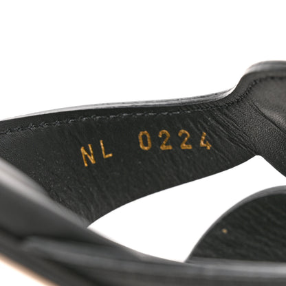 Louis Vuitton Calfskin LV Isola Flat Sandals 38 Black 9 of 9
