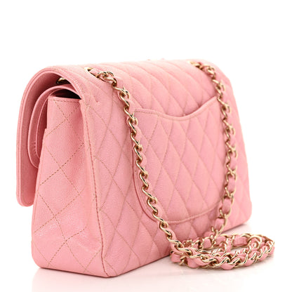 Chanel Iridescent Caviar Quilted Medium Double Flap Rose Pink 3 of 11