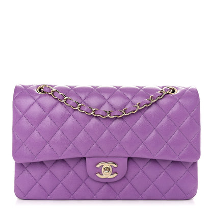 Chanel Caviar Quilted Medium Double Flap Purple 1 of 10