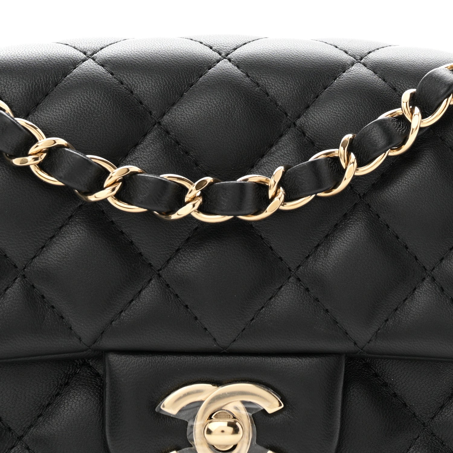 Chanel Lambskin Quilted Mini Rectangular Flap Black 8 of 11