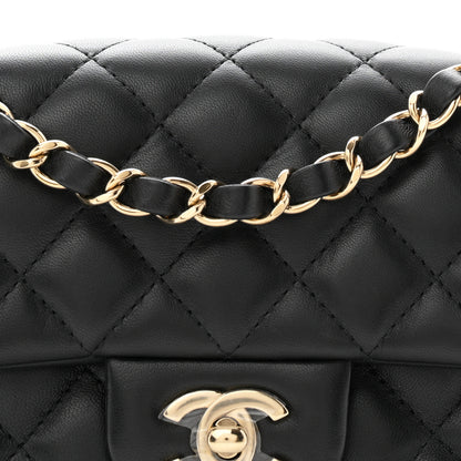 Chanel Lambskin Quilted Mini Rectangular Flap Black 8 of 11
