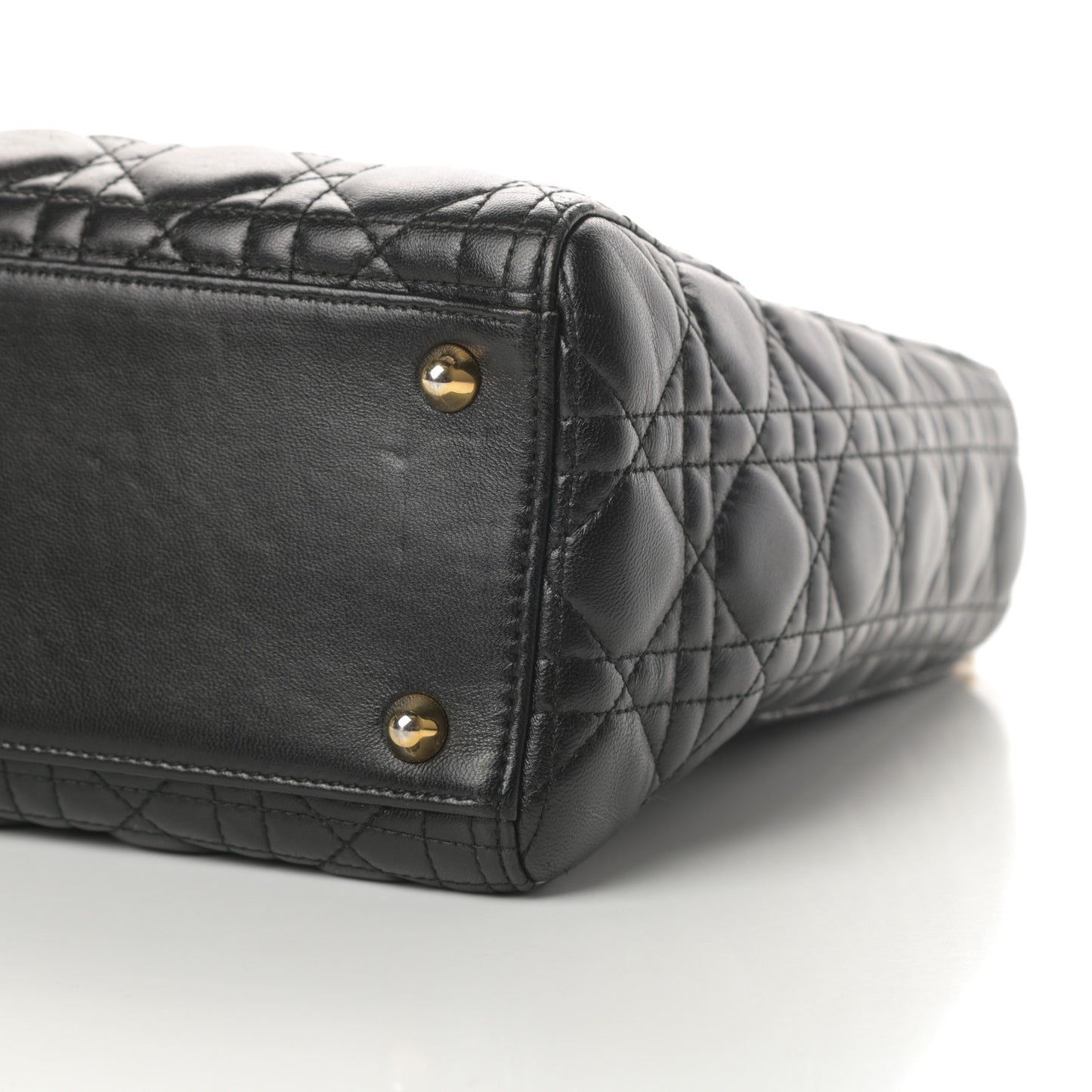 Lambskin Cannage Large Lady Dior Black