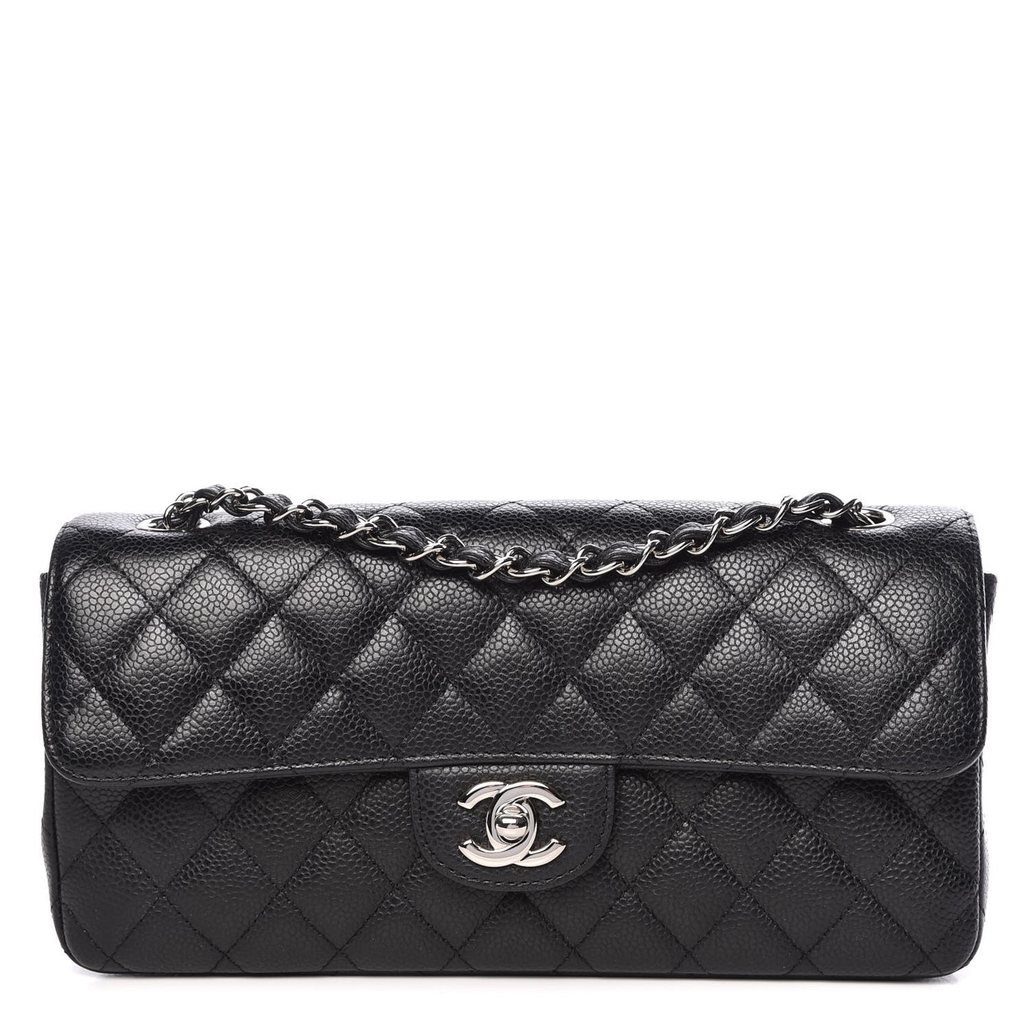 Caviar Quilted East West Flap Black