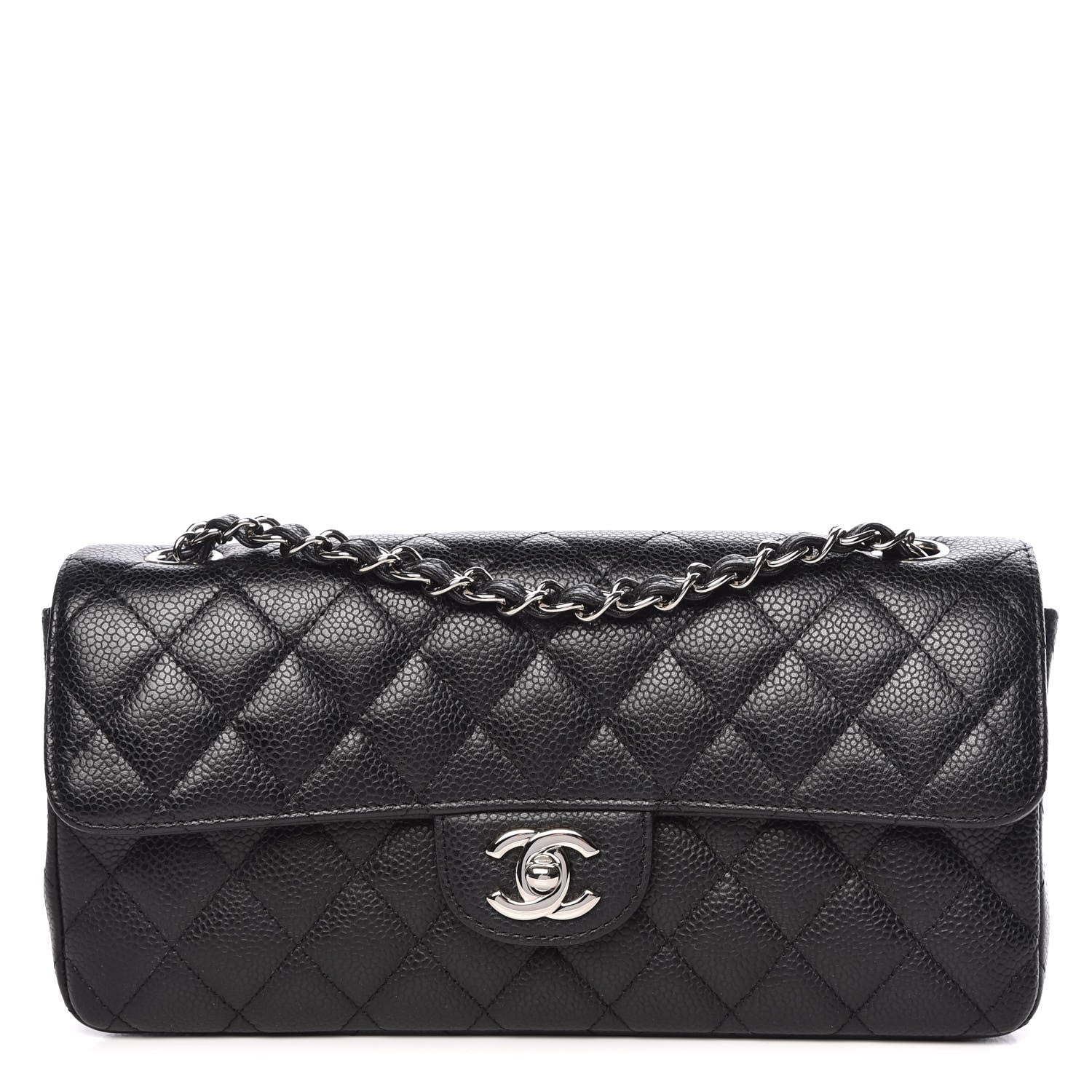 Chanel Caviar Quilted East West Flap Black 1 of 10