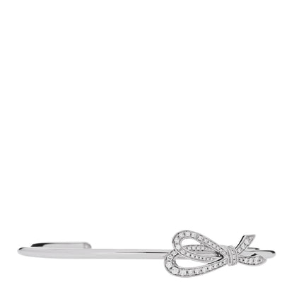 Tiffany 18K White Gold Diamond Bow Cuff Bracelet 1 of 3
