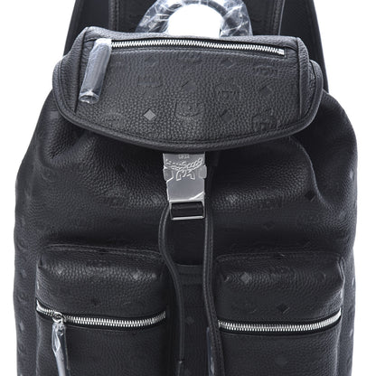 MCM Calfskin Ottomar Small Tivitat Two-Pocket Backpack Black 7 of 9