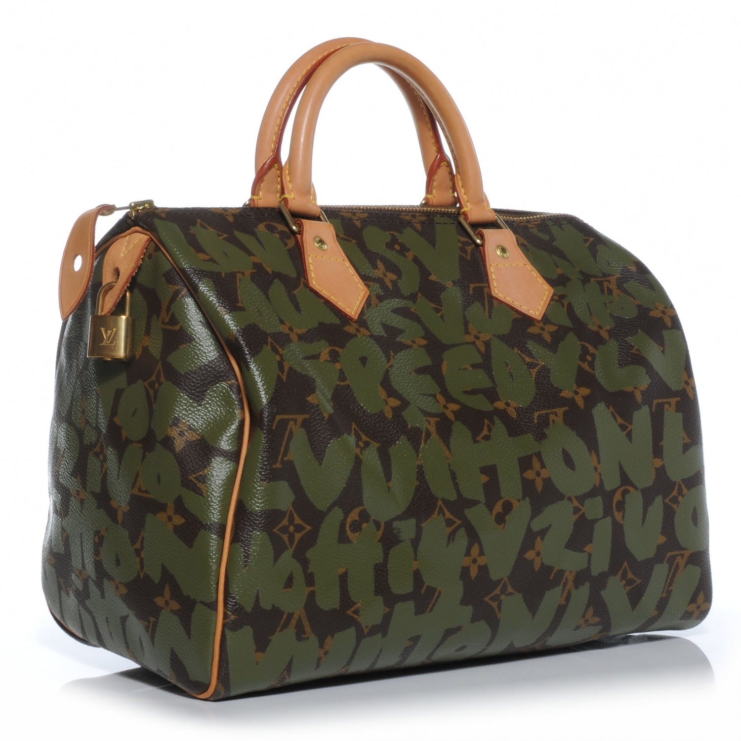 Louis Vuitton Monogram Graffiti Speedy 30 Kaki 3 of 7