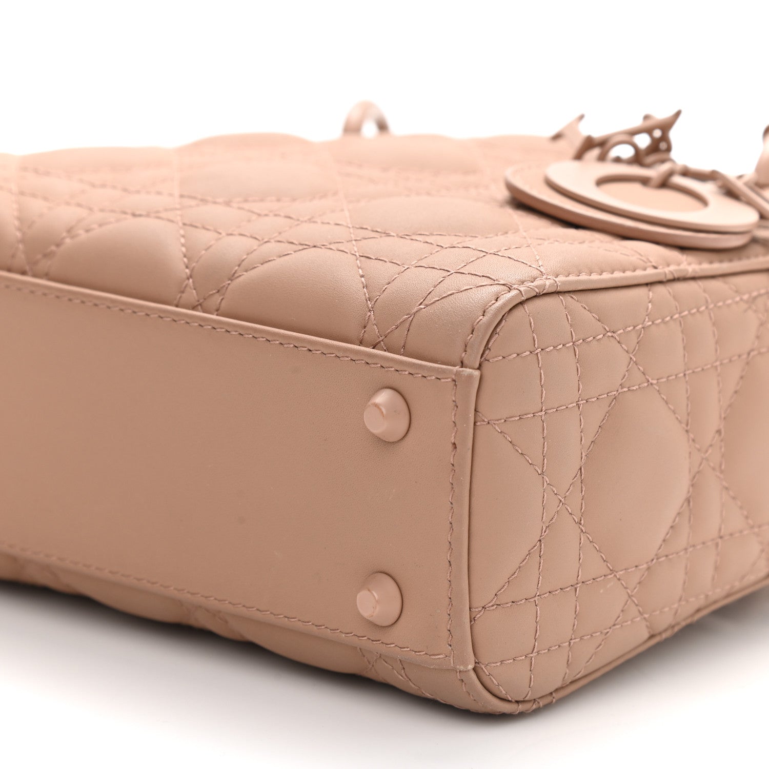 Christian Dior Ultra Matte Calfskin Cannage Mini Lady Dior Light Beige 10 of 10