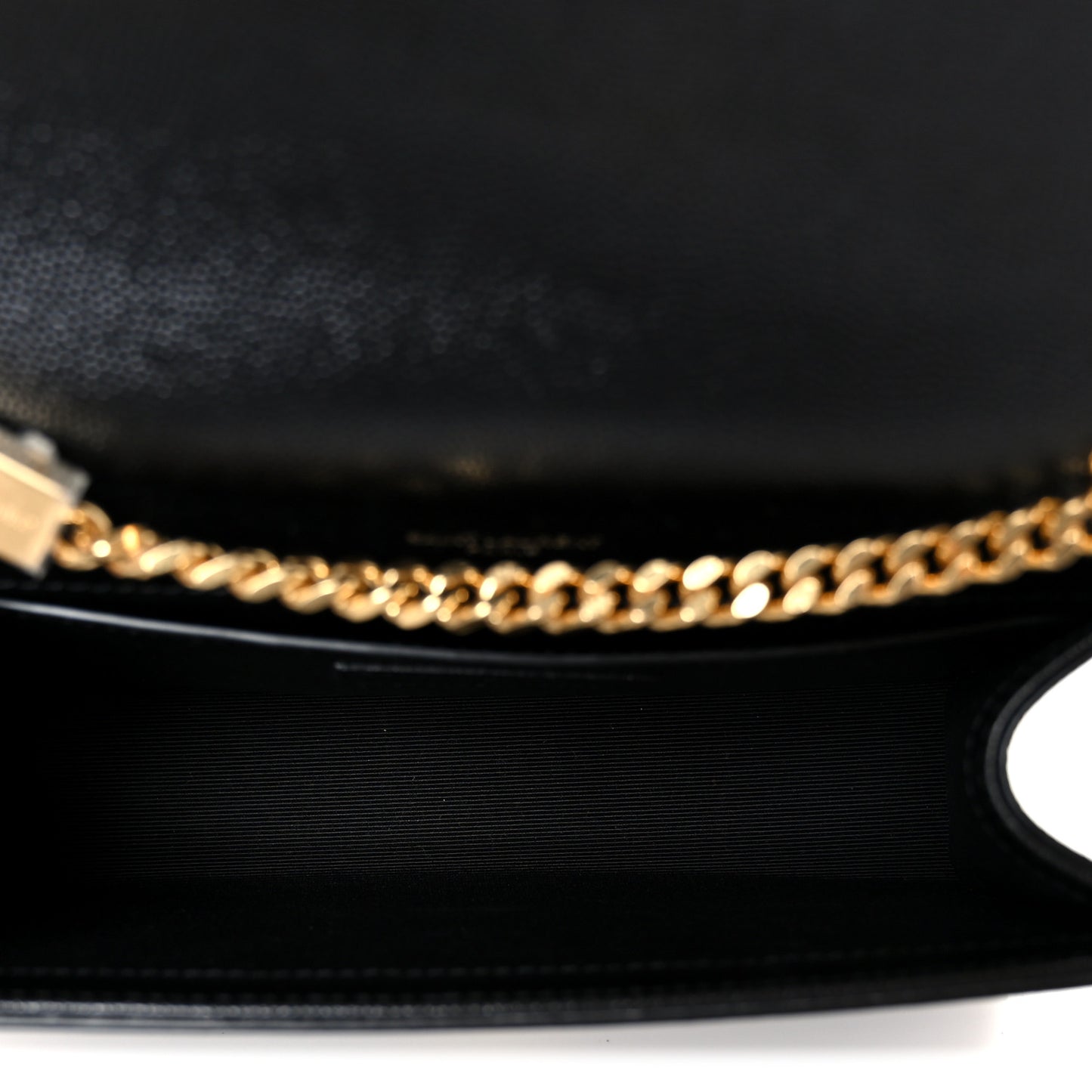 Calfskin Small Classic Monogram Kate Tassel Satchel Black