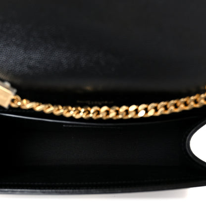 Saint Laurent Calfskin Small Classic Monogram Kate Tassel Satchel Black 5 of 12
