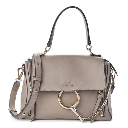 Chloe Calfskin Small Faye Day Shoulder Bag Motty Grey 1 of 10