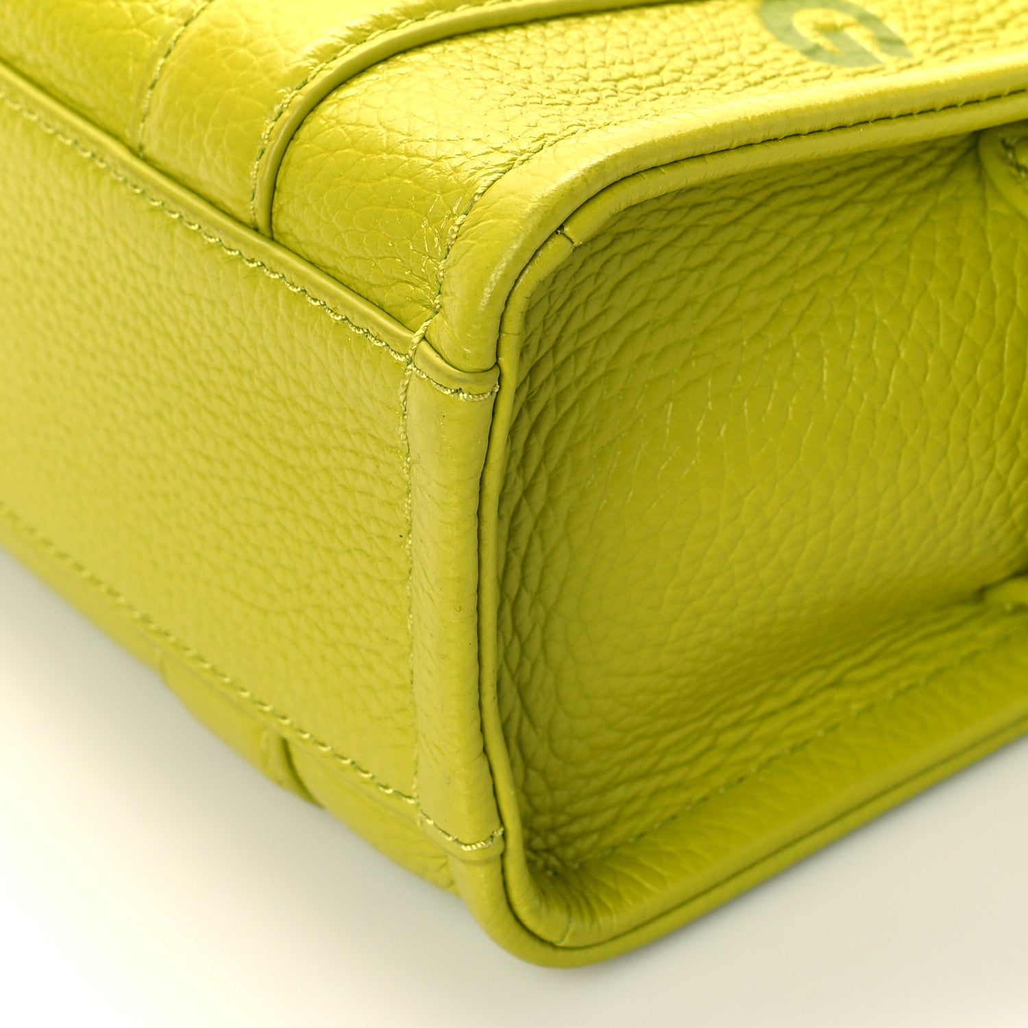 Marc Jacobs Grained Calfskin Mini The Tote Bag Citronella 8 of 8