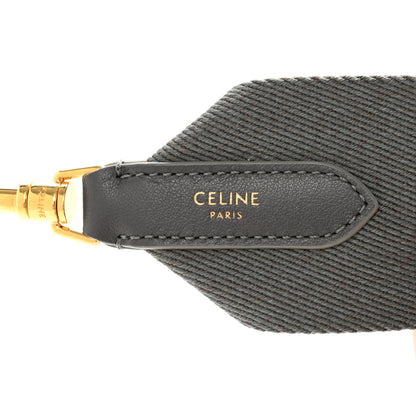 Celine Jacquard Wool Logo Short Strap Grey White 3 of 6