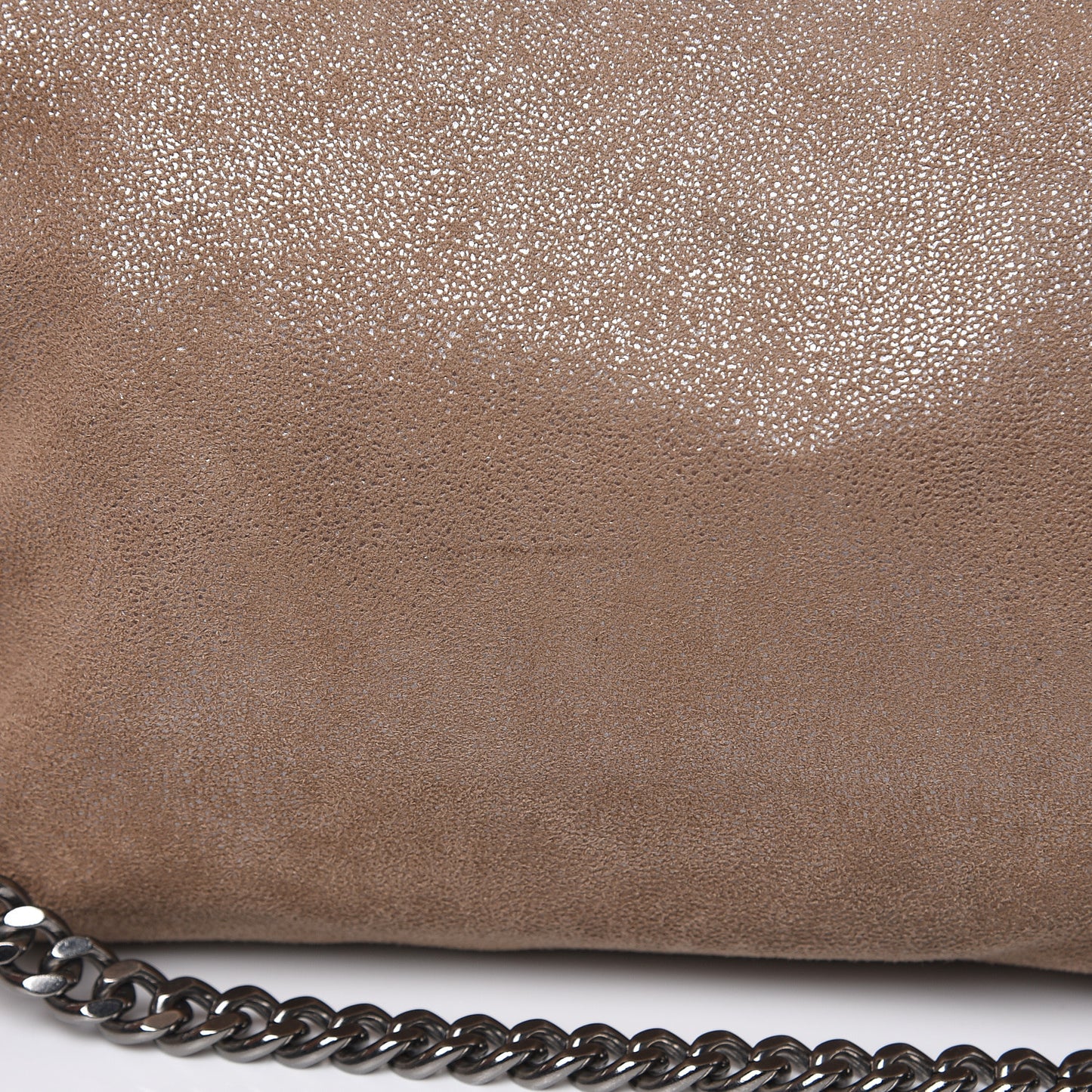 Shaggy Deer Falabella Fold Over Tote Taupe