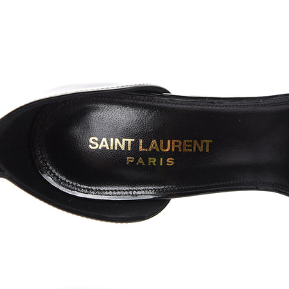 Saint Laurent Patent Calfskin Opyum 110 Sandals 36.5 Black Gold 6 of 10