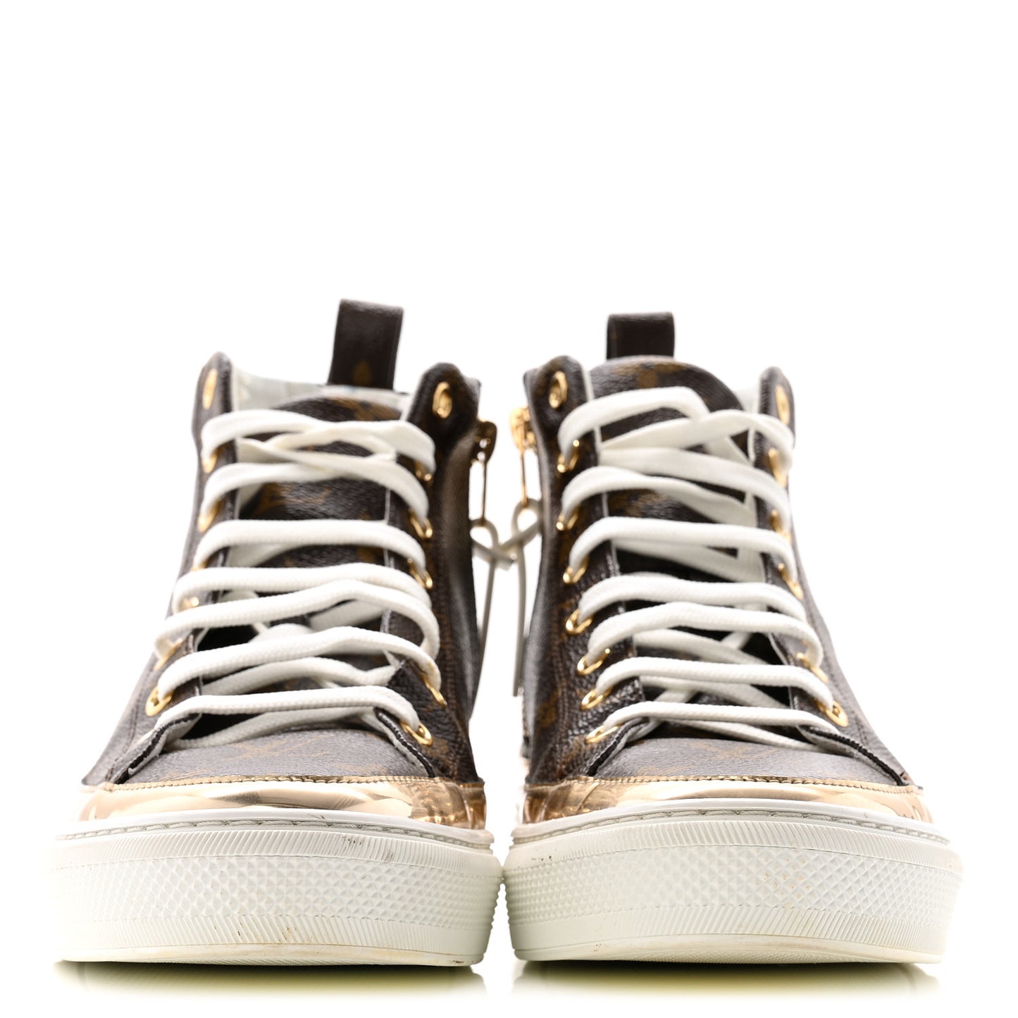 Patent Monogram Stellar Sneaker Boots 38.5 Gold