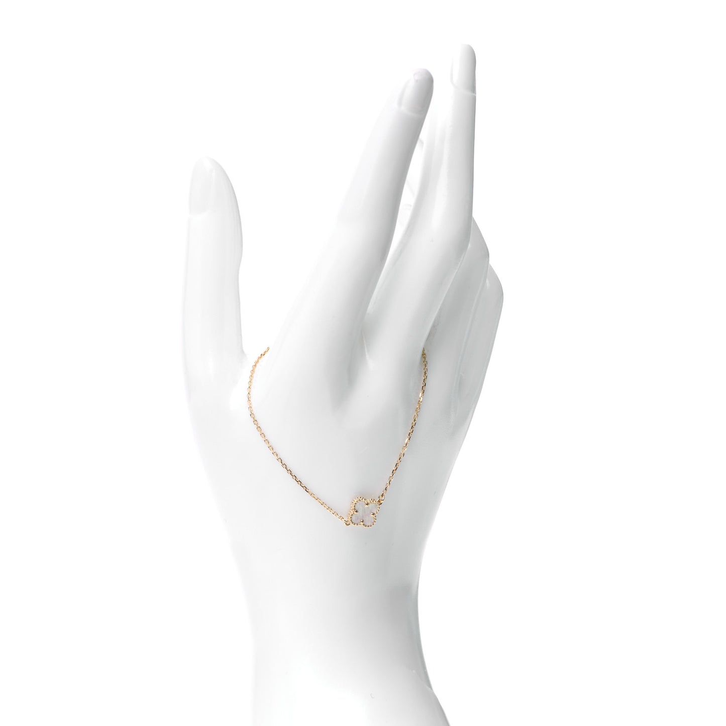 18K Yellow Gold Mother of Pearl Sweet Alhambra Bracelet