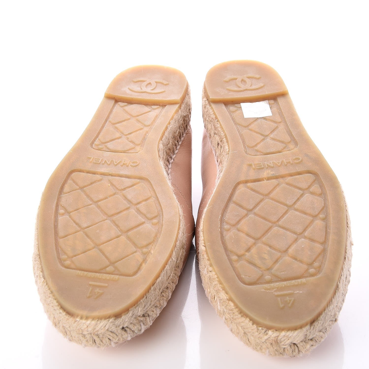 Chanel Lambskin CC Espadrilles 41 Nude 5 of 10