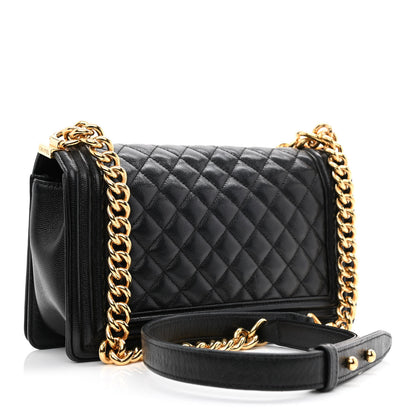 Chanel Caviar Quilted Medium Boy Flap Black 2 of 10