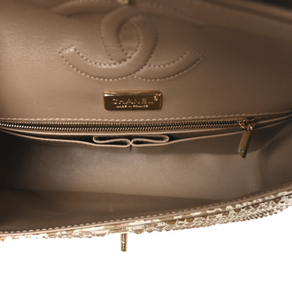 Chanel Snakeskin Medium Double Flap Beige 5 of 10