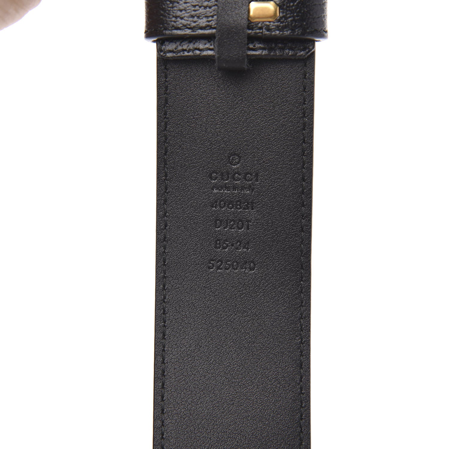 Gucci Textured Calfskin Double G 40mm Belt 85 34 Black 4 of 4