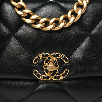 Chanel Lambskin Quilted Medium Chanel 19 Flap Black 8 of 10