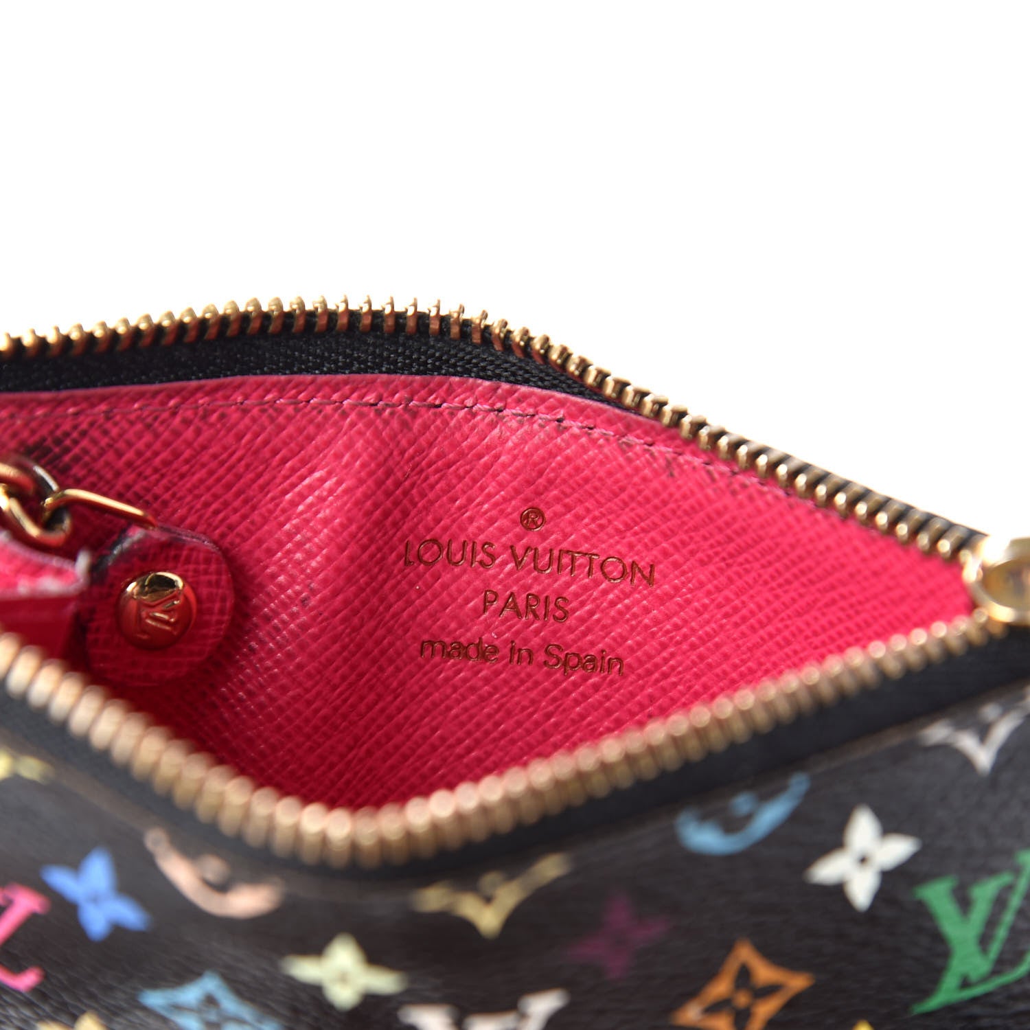 Louis Vuitton Monogram Multicolor Key Pouch Black Grenade 6 of 10