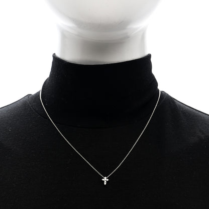 Roberto Coin 18K White Gold Diamond Tiny Treasures Baby Cross Pendant Necklace 2 of 4