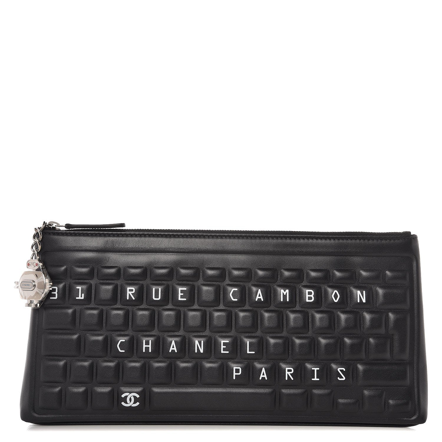 Chanel Metallic Calfskin Keyboard Pouch Black 1 of 8