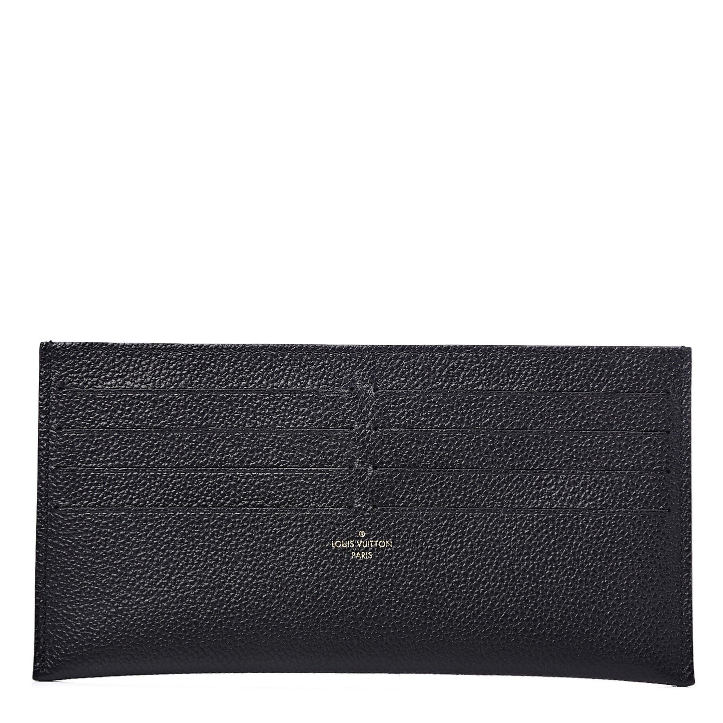 Calfskin Felicie Chain Wallet Card Holder Insert Black