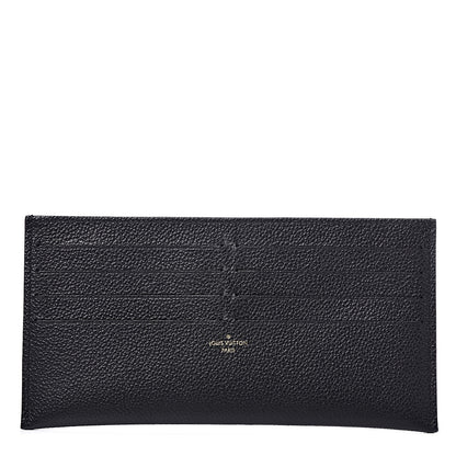 Louis Vuitton Calfskin Felicie Chain Wallet Card Holder Insert Black 1 of 6
