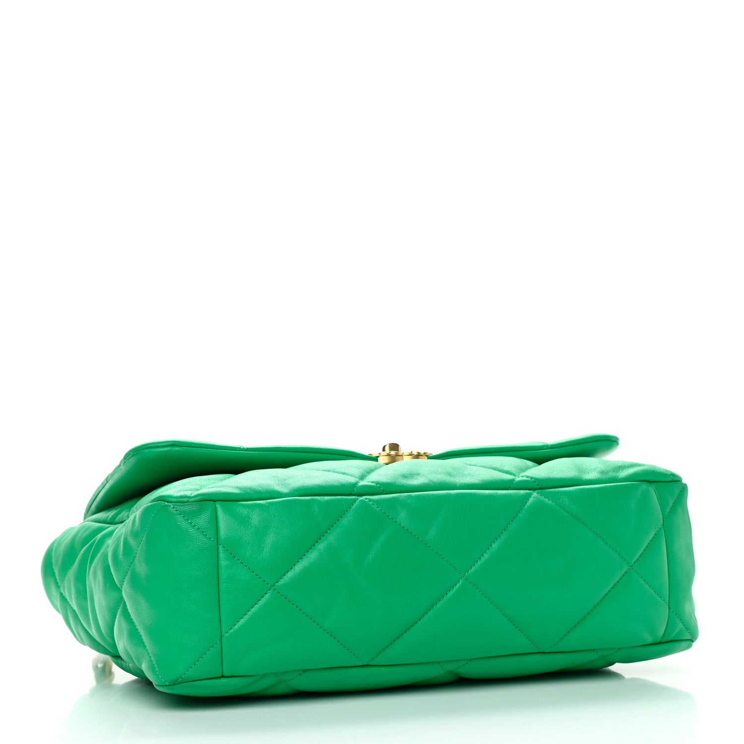 Chanel Lambskin Quilted Maxi Chanel 19 Flap Green 3 of 12
