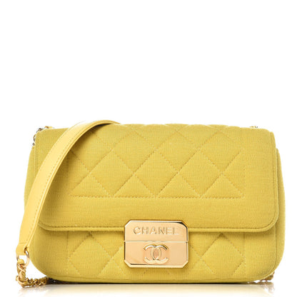 Chanel Jersey Quilted Mini Chic With Me Flap Yellow 1 of 13
