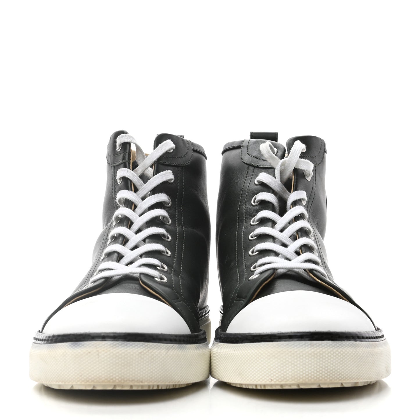 Calfskin Mens Jimmy High Top Sneakers 42.5 Green